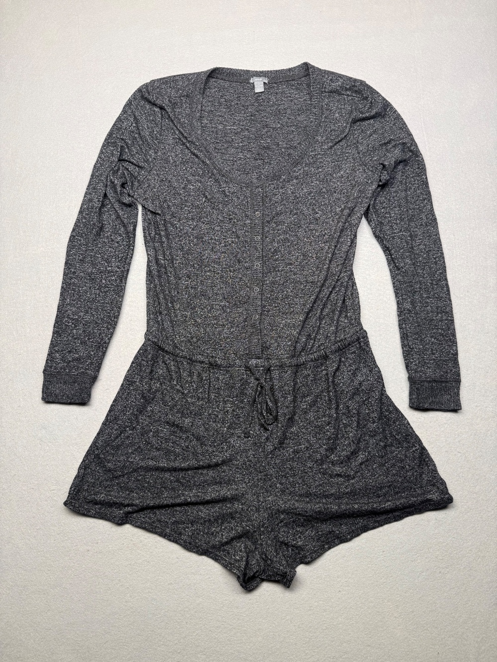 Aerie Romper Women Large Gray Casual Long Sleeve